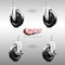 Service Caster 5 Inch 316SS Soft Rubber Wheel Swivel 3/8 Inch Threaded Stem Caster Brakes, 2PK SCC-SS316TS20S514-SRS-381615-2-TLB-2 - alternate 3
